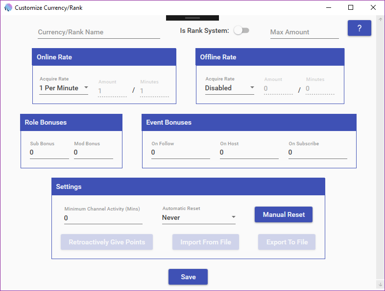 Currency Editor
