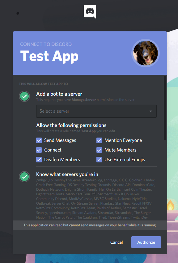 Discord Custom Application Login