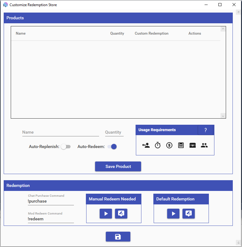 Redemption Store Details