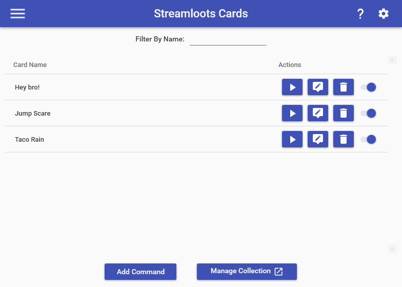Streamloots Cards