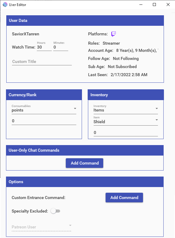 Users Editor
